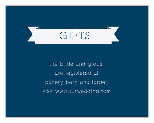 Make sure your guests know your registry details using the My Dear Registry Cards.
