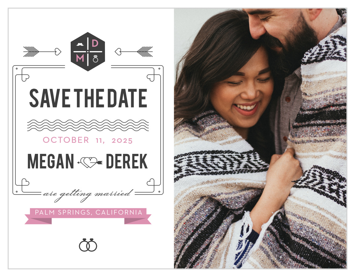 Just My Type Save the Date Cards