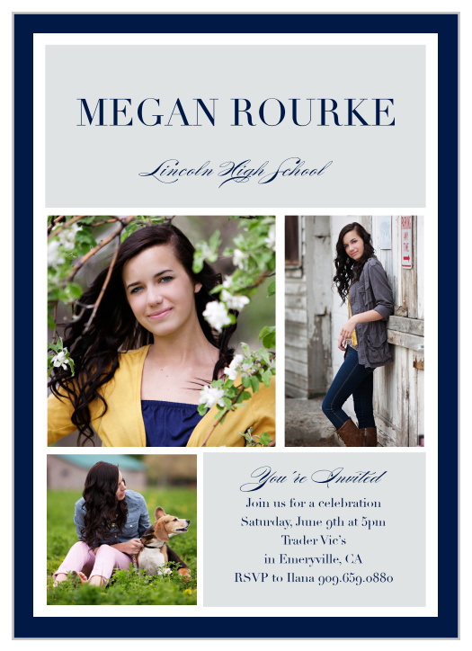 There is no better way to show off your graduate with The Moving On Graduation Invitation.  