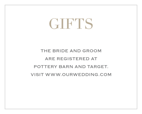 Our Simply Modern Registry Cards are a part of the Love Vs. Design collection by Basic Invite.