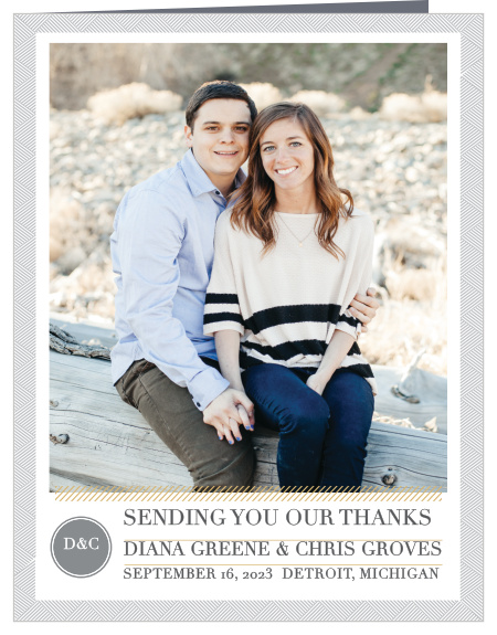 Our Simply Modern Foil Wedding Thank You Cards are a part of the Love Vs. Design collection by Basic Invite.
