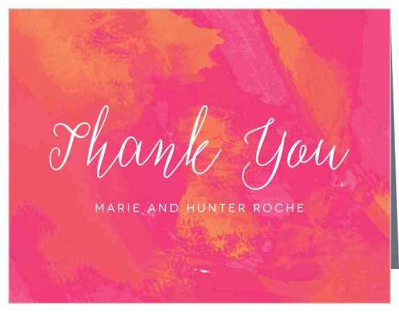 Make sure your guests know how much you appreciate them using the Splashy Watercolor Thank You Cards.