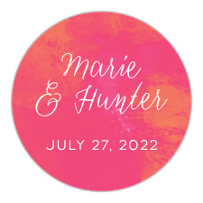 Use the Splashy Watercolor Wedding Stickers to finish off your Wedding Suite.