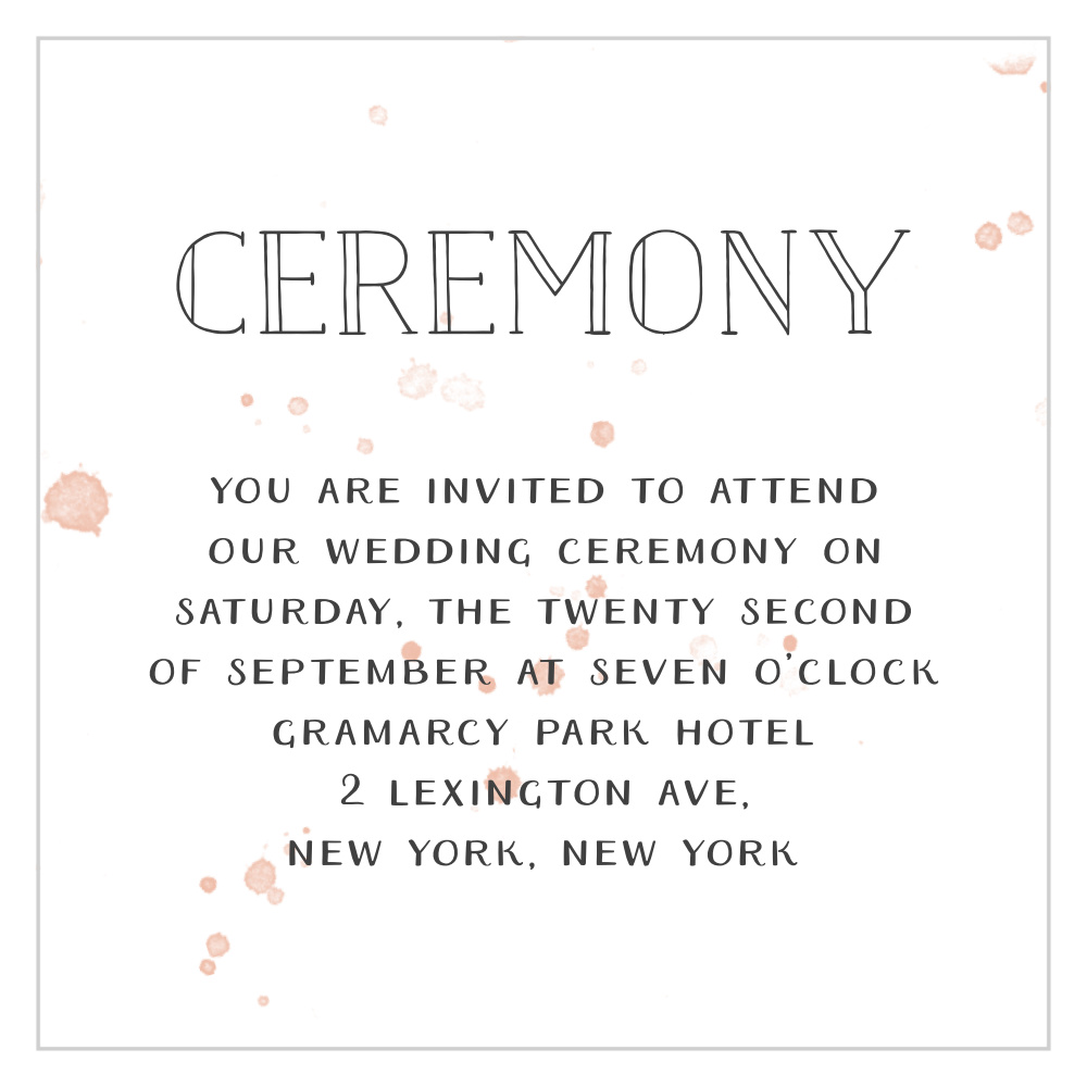 Brooklyn Loft Ceremony Cards