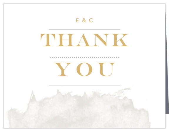Make sure that your guests understand how much you've enjoyed their presence with our Modern Gold Foil Thank You Cards.