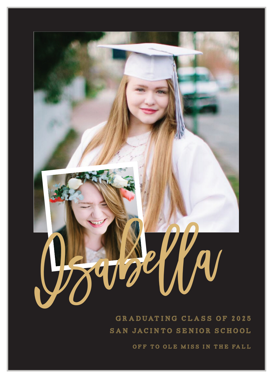 Memorable Photo Overlay Graduation Announcements