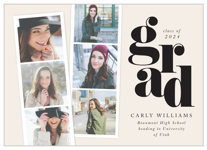 The Memory Squares Graduation Announcement is a single sided 5x7 card perfect for any graduate. 