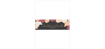 Stunning, multi-colored, rose blooms with gold foiled accents adorn the top of the Elegant Blooms Foil Belly Bands.