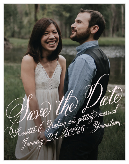 Ensure that your friends and family know when your wedding will be using the Elegant Chalkboard Save-the-Date Magnets.