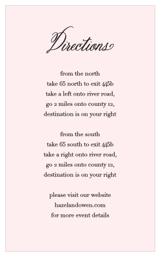 Make sure your guests know the best routes to get to your wedding using the Elegant Chalkboard Direction Cards.