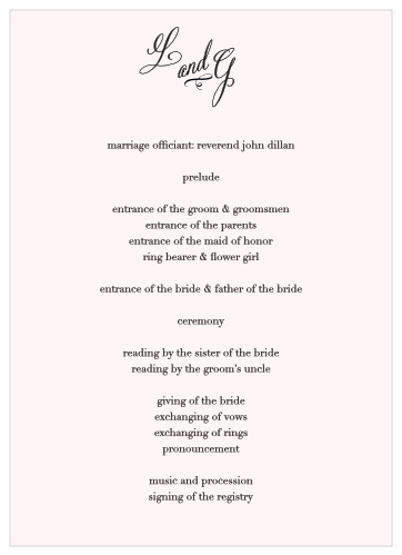 Let your guest know what to expect at your wedding using the Elegant Chalkboard Wedding Programs.