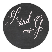 Use the Elegant Chalkboard Wedding Stickers to finish off your Wedding Suite.