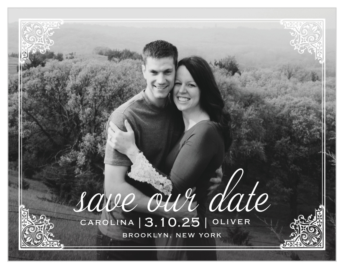Fine Line Save the Date Cards
