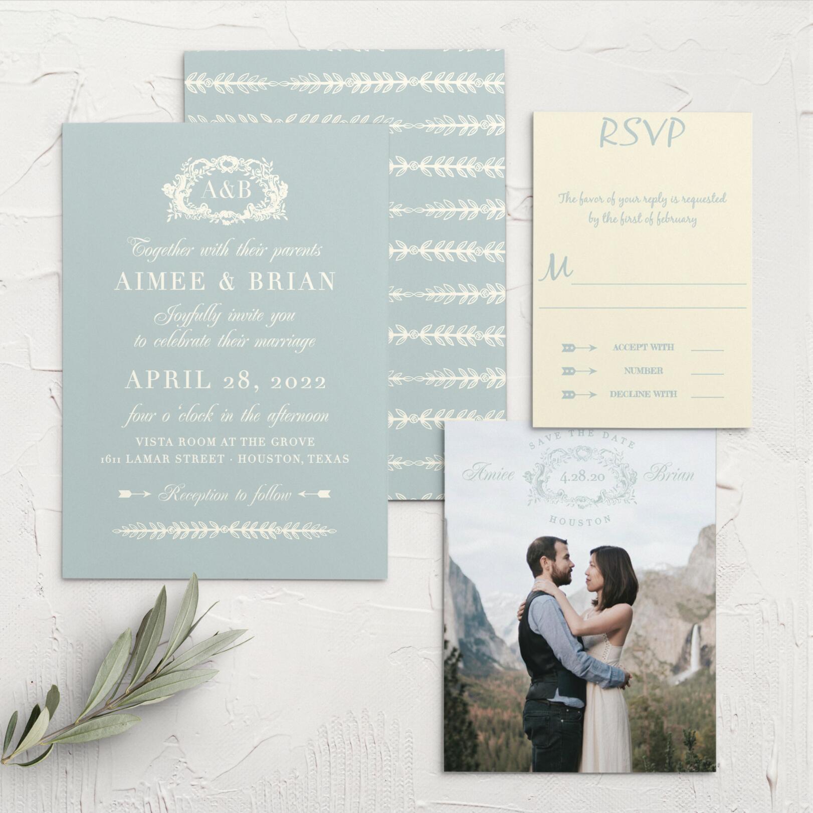 In Cursive Wedding Invitations