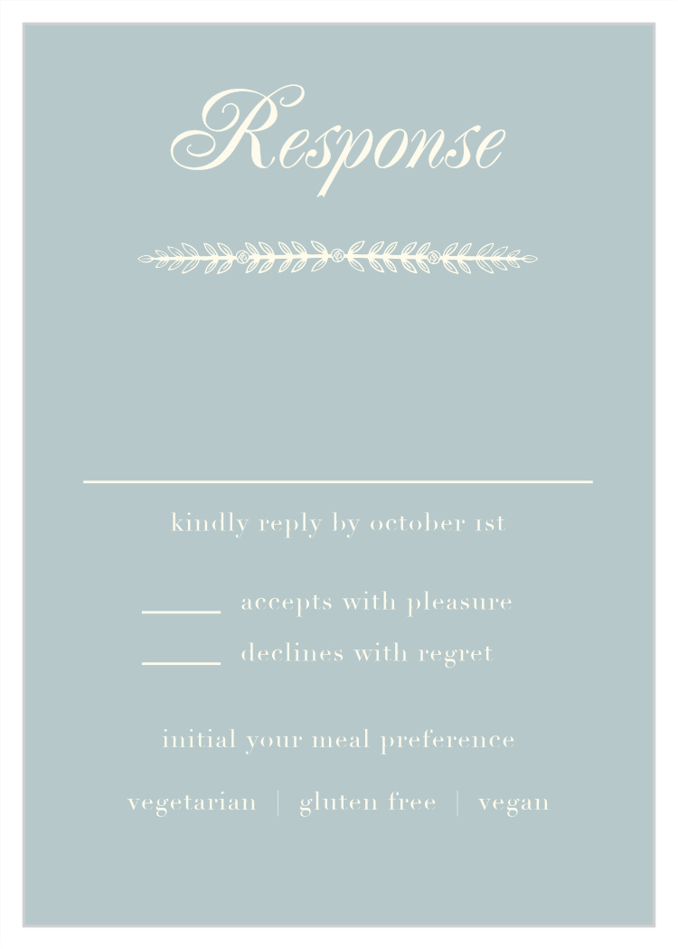 In Cursive Response Cards