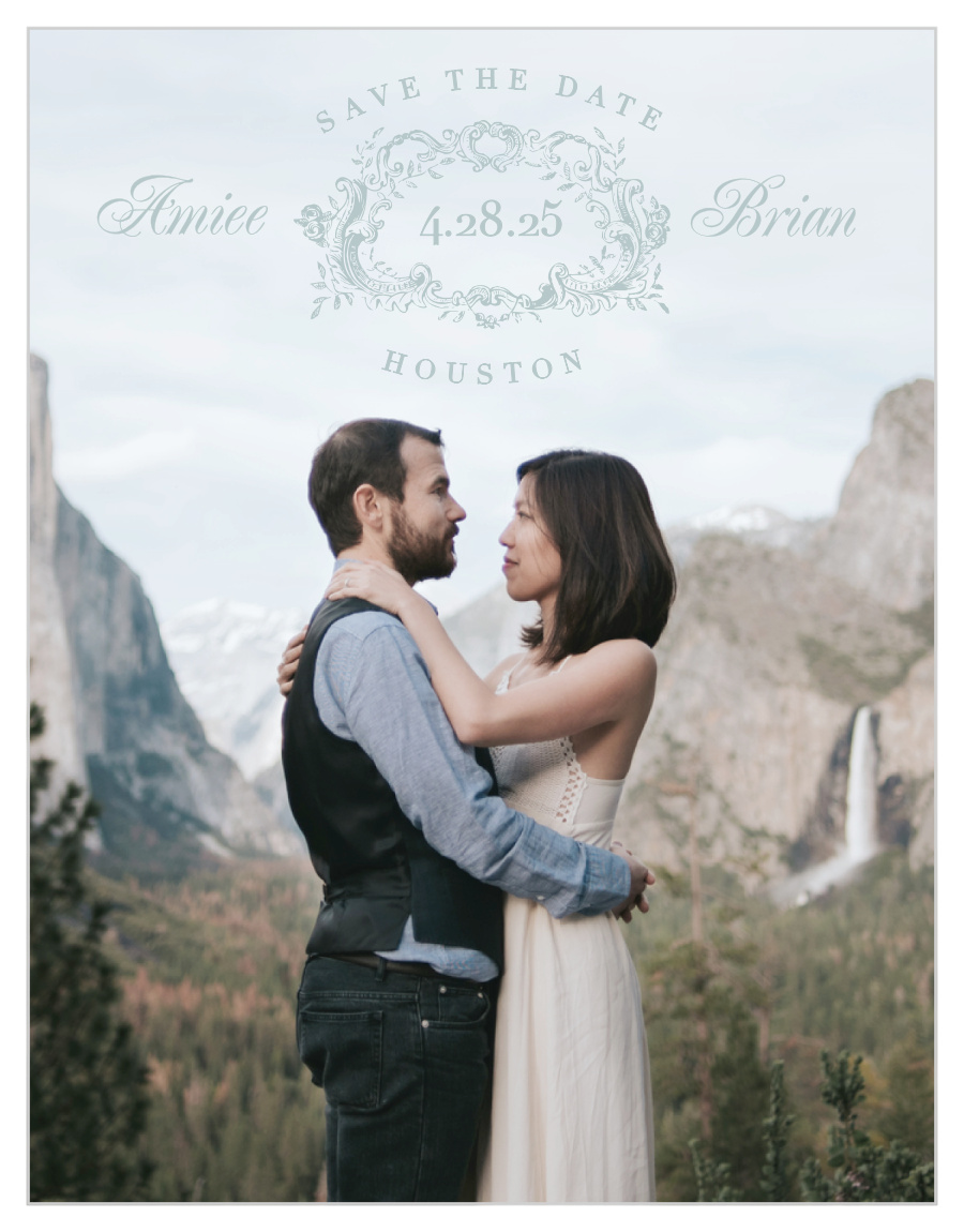 In Cursive Photo Save the Date Magnets