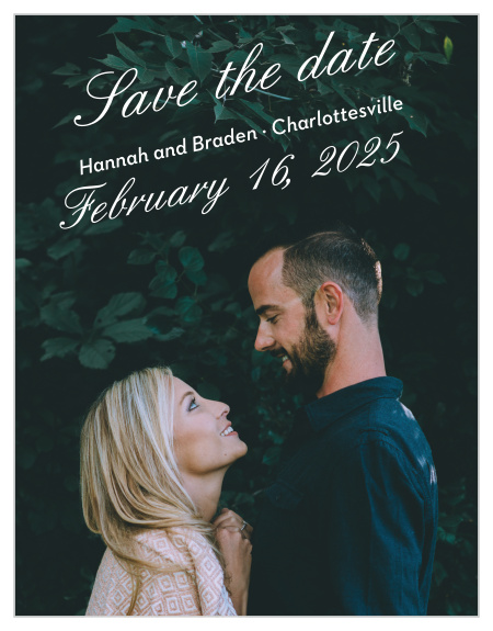 Ensure that your friends and family know when your wedding will be using the Fresh Breeze Save-the-Date Cards.