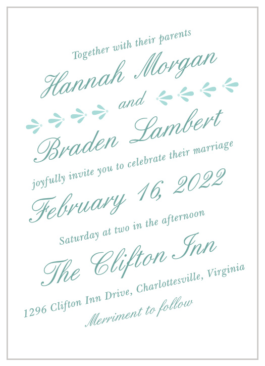 Your guests will adore the Fresh Breeze Wedding Invitations once they receive them.