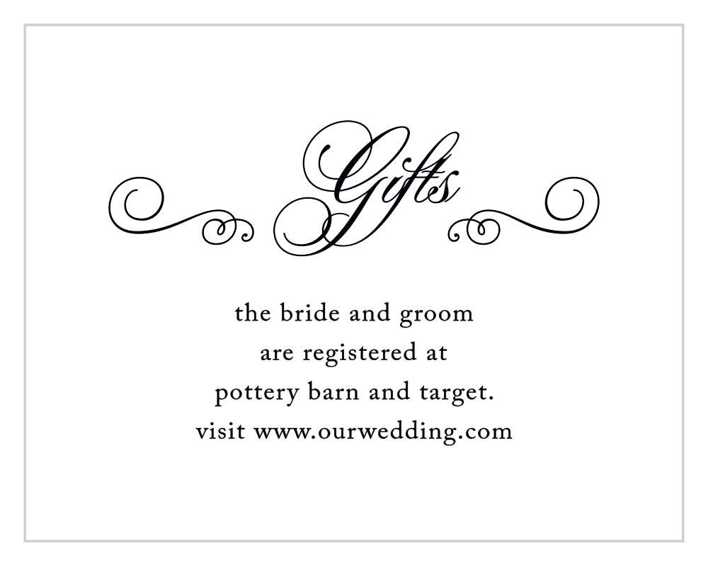 Stately Silhouette Registry Cards