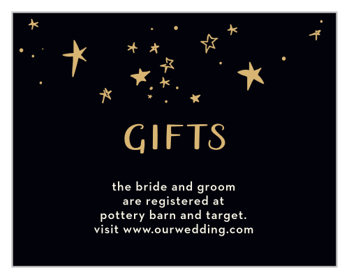 Let the "Good Times" roll with these vivacious foiled registry cards, as well as the rest of the Good Times Foil wedding suite!