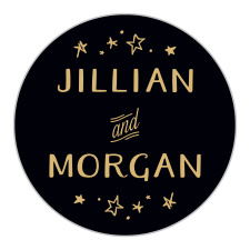 Let the "Good Times" roll with these vibrant foiled wedding stickers designed for you to share with your guests to spread the love and excitement of your union!