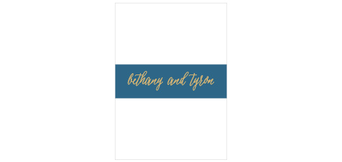 Tie your wedding stationery together with the Love Script Foil Belly Bands. 