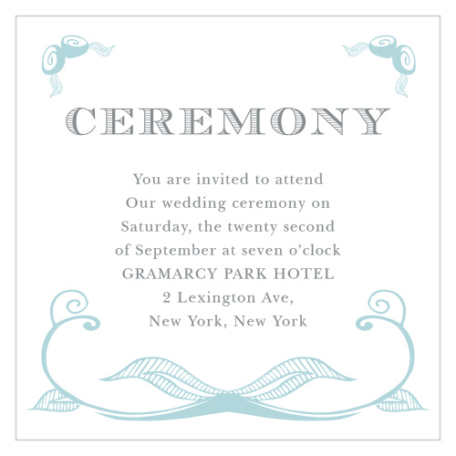 If you'd like your ceremony to be smaller and more intimate than your reception, you can use our gorgeous Hand Drawn Frame Ceremony Cards.