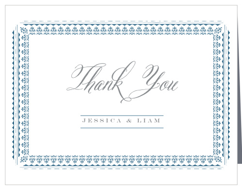 The Elegant Frame Thank You Cards intricately frame your gratitude.