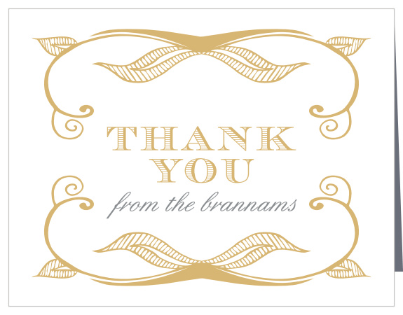 Make sure that your guests feel appreciated after the fact with our beautifully designed Hand Drawn Frame Foil Thank You Cards.