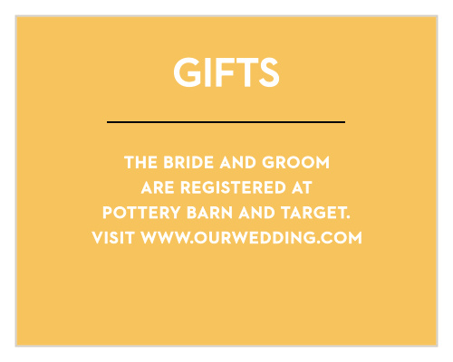 Make sure your guests know your registry details using the Common Thread Registry Cards.