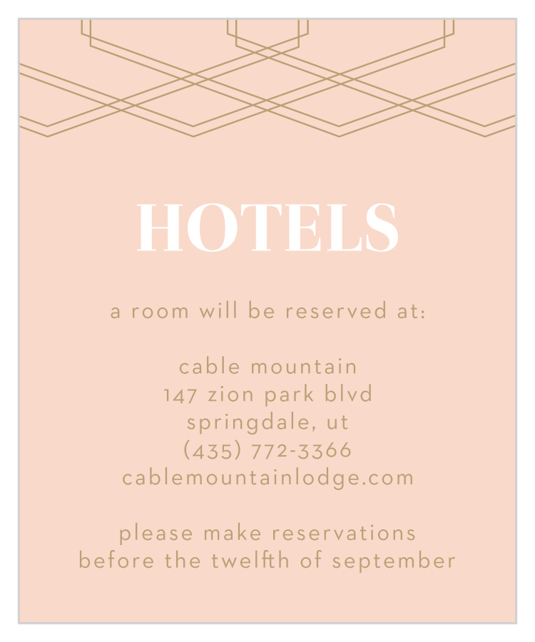 Deco Glam Accommodation Cards