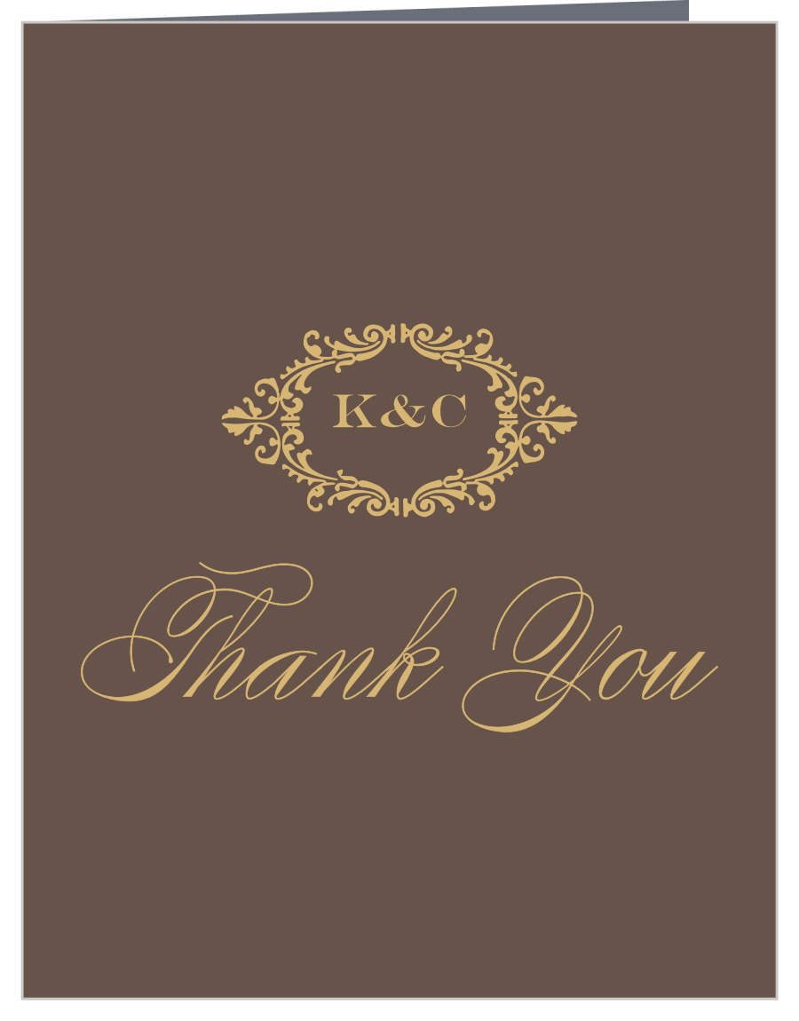 Lace Couture Foil Wedding Thank You Cards
