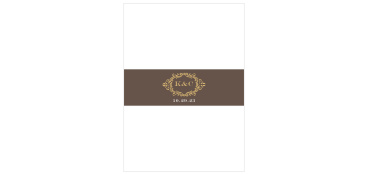 A victorian styled emblem makes the Lace Couture Foil Belly Bands an irresistible choice!