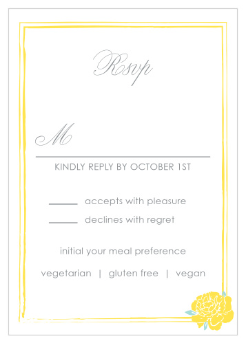 With the Say Yes Response Cards you will be able to keep track of all the guests that plan on attending your wedding.