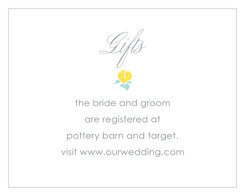 Make sure your guests know your registry details using the Say Yes Registry Cards.