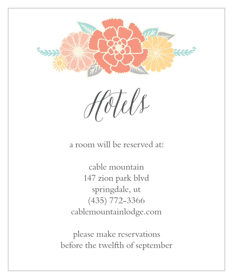 Sweet Bloom Accommodation Cards