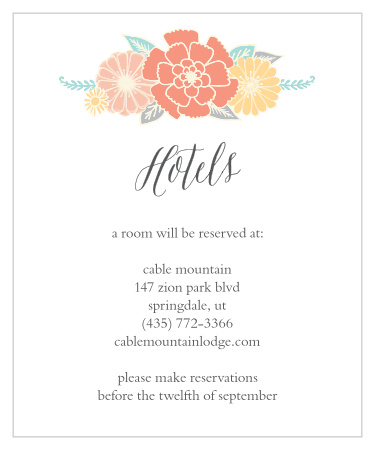 Help your guests find the best local hotels with our gorgeous, matching Sweet Bloom Accommodation Cards.