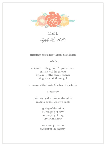 Guide your guests through each moment, and member, of your wedding party.