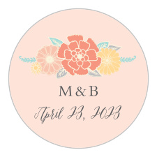 Our Sweet Bloom Wedding Stickers, with their soft pink background, floral design, and delicate calligraphy, are perfect for sealing your wedding envelopes, decorating your stationery, and as little mementos of your big day!