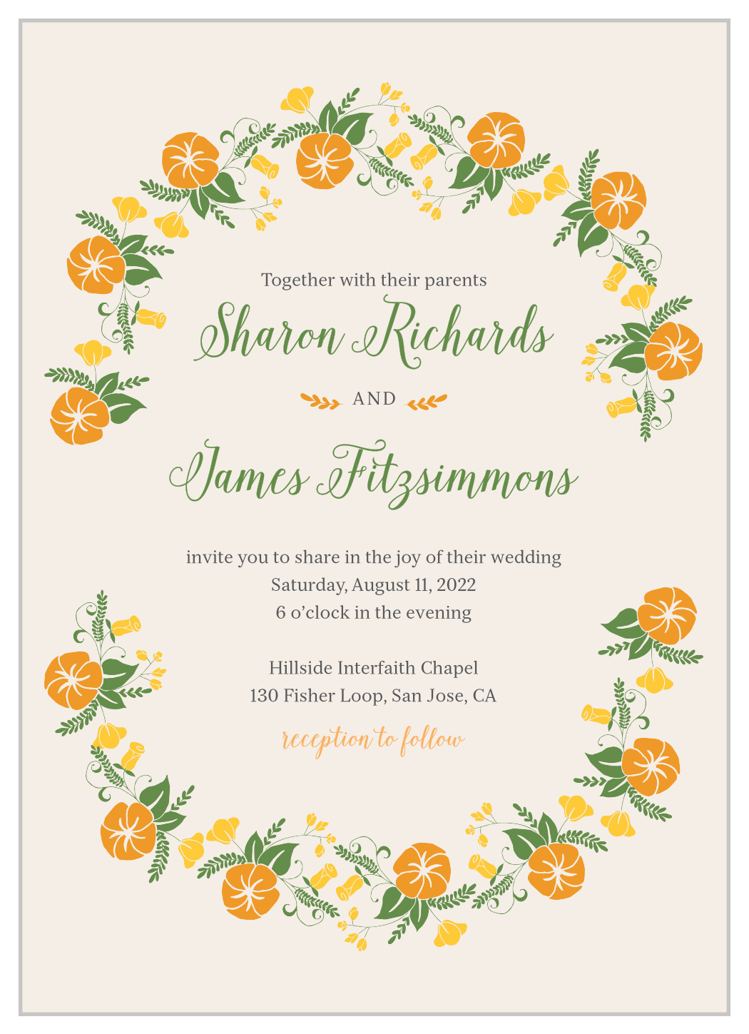 Vintage Blossom Wedding Invitations