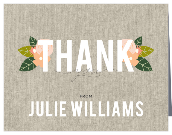 "Bold" is the word that best describes our Herbaceous Babe Thank You Cards.