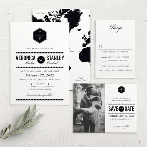 Travel in Style Wedding Invitations