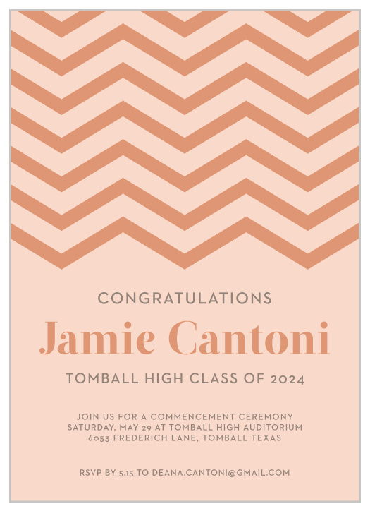 Surround yourself with friends and family to celebrate your amazing accomplishment with the chic look of our Island Cap Graduation Announcements.