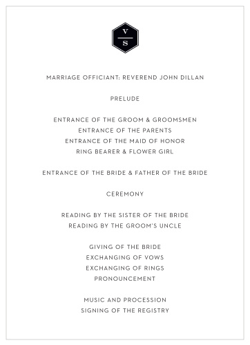 Let your guest know what to expect at your wedding using the Travel in Style Wedding Programs.