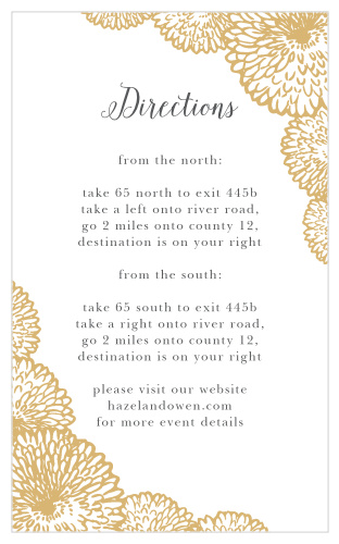 Petals burst from the corners of the Full Bloom Foil Direction Cards.