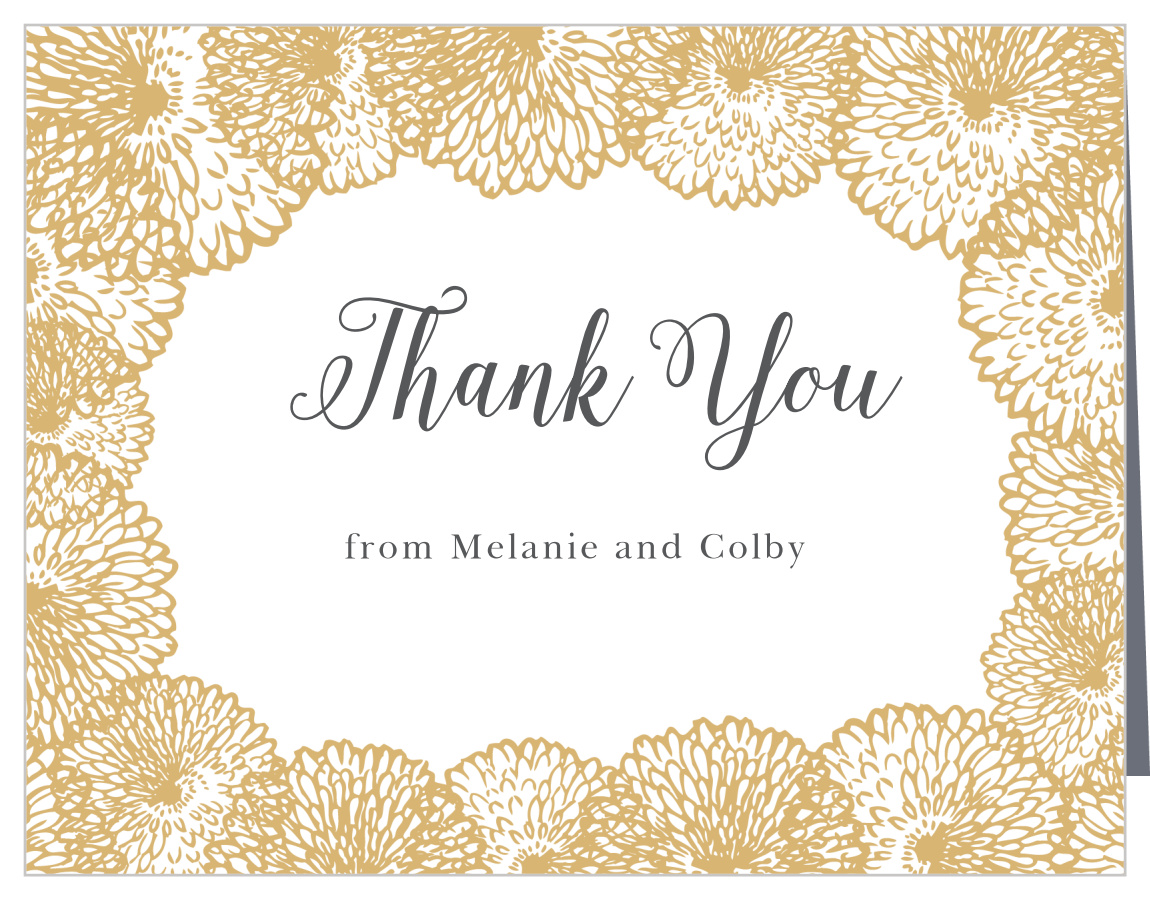 Full Bloom Foil Wedding Thank You Cards