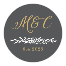 Add a bright pop of gold foil to your wedding stationery with the Full Bloom Foil Stickers.