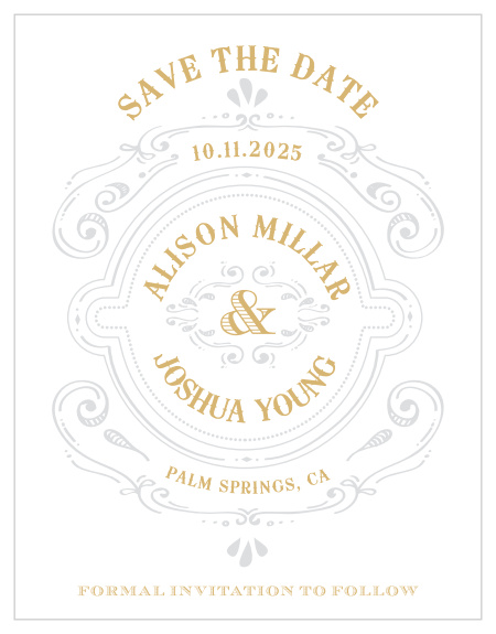 Cheerful Celebrations Foil Save-the-Date Cards are essential for ensuring that your guests mark their calendars well in advance of your special day.