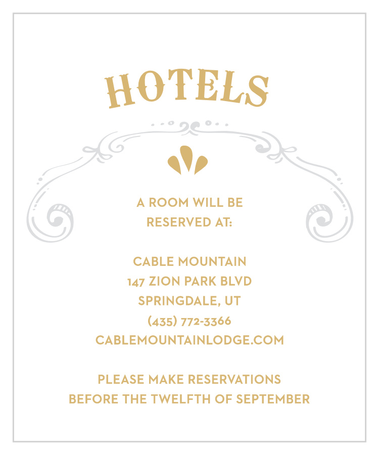 Cheerful Celebrations Foil Accommodation Cards
