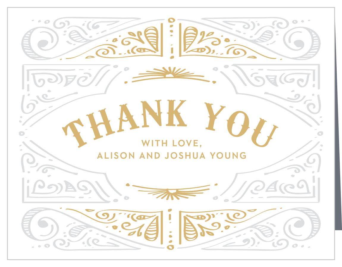 Cheerful Celebrations Foil Wedding Thank You Cards